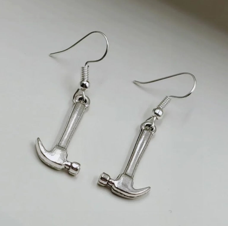 Metal Hammer Drop Earrings Women Party Wedding Jewelry Dangle Gifts Earrings