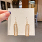 Rectangular Golden Bar Drop Charm Earrings For Women Girl Fashion Modern Jewelry