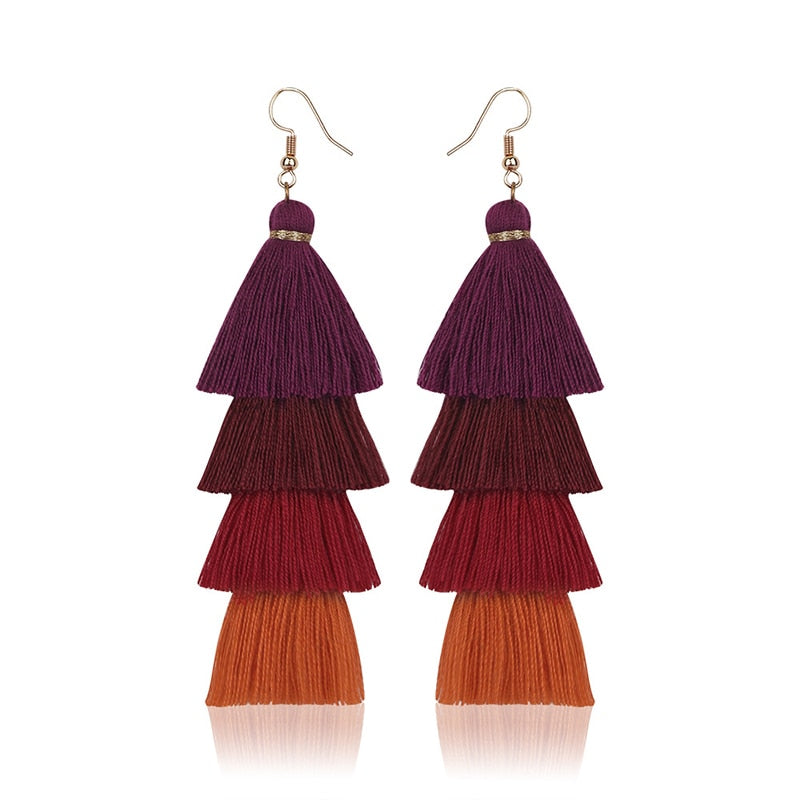 22 Styles Layered Bohemian Tassel Dangle Earrings Women Fashion Modern