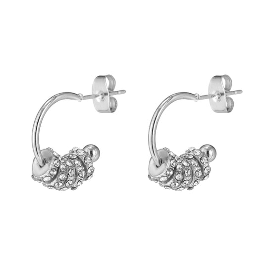 Metal Glitter Modern Arch Stud Earrings Minimalist Fashion Earring Studs Jewelry