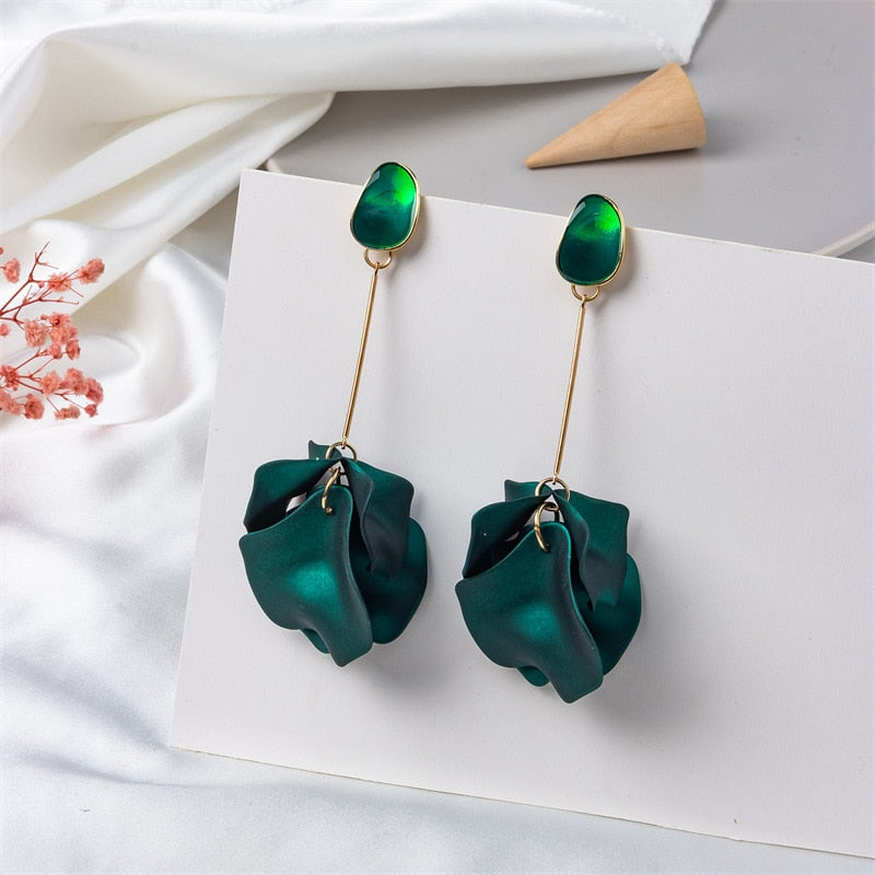 36 Styles Flower Acrylic Petals Dangle Earrings Women Travel Fashion Cartoon