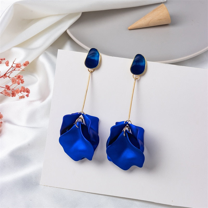 36 Styles Flower Acrylic Petals Dangle Earrings Women Travel Fashion Cartoon