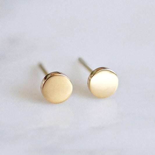 Mini Small Round Stainless Steel Earrings Women Stud Earrings Tiny Jewelry