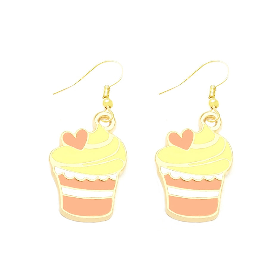 Mousse Cake Drop Earrings Cartoon Ear Pendants Accessories Women Art Jewelry