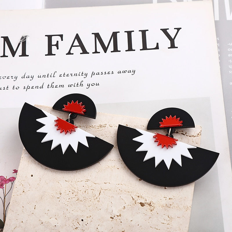 47 Styles Guitar Fish Eye Acrylic Drop Earrings Female Travel Cartoon Earrings