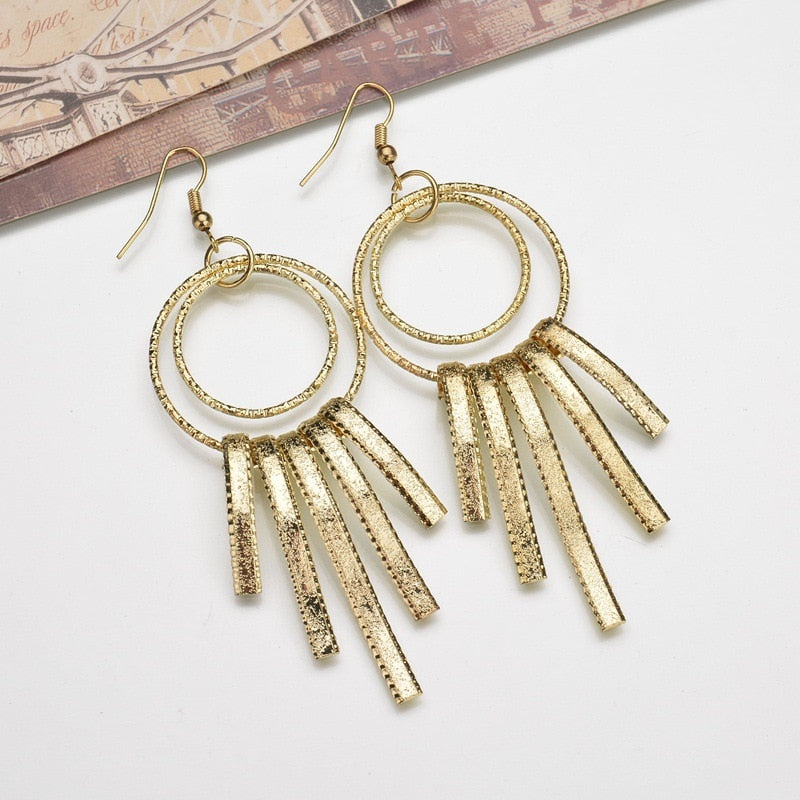 Round Tassel Dangle Earrings Fashion Party Girls Pendant Earrings Women Jewelry