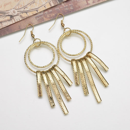 Round Tassel Dangle Earrings Fashion Party Girls Pendant Earrings Women Jewelry