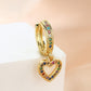 1pc Colorful Rhinestone Heart Shape Cartilage Earring Ear Piercing For Women