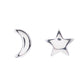 Star & Moon Design Stud Earrings for Women Girls Ear Studs Jewelry Gift Fashion