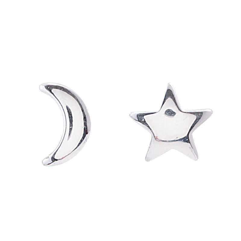 Star & Moon Design Stud Earrings for Women Girls Ear Studs Jewelry Gift Fashion