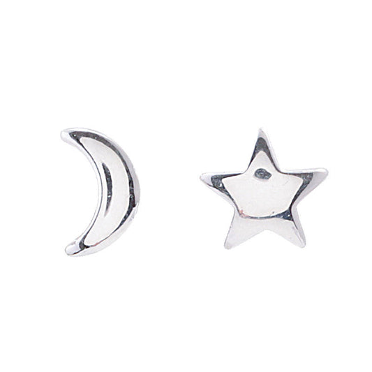 Star & Moon Design Stud Earrings for Women Girls Ear Studs Jewelry Gift Fashion