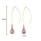 Purple Drop Charm Lady Cute Dangle Earrings for Women Jewelry Girls Earrings