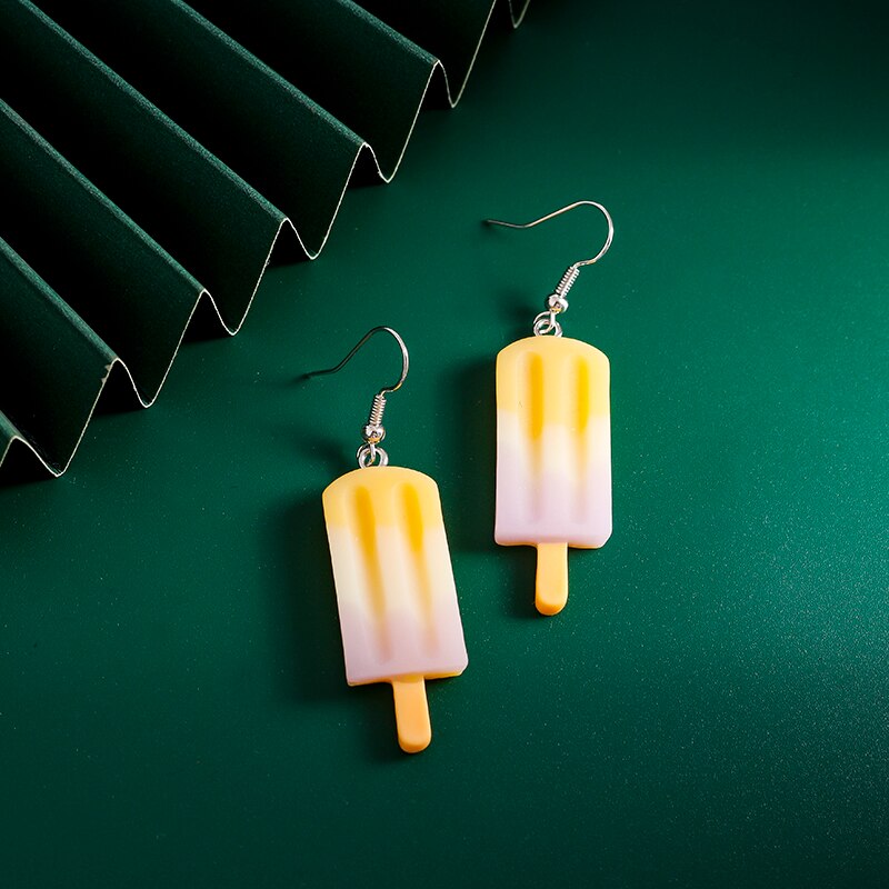 29 Styles Colorful Lovely Resin Summer Ice Cream Dangle Earrings Women Gifts