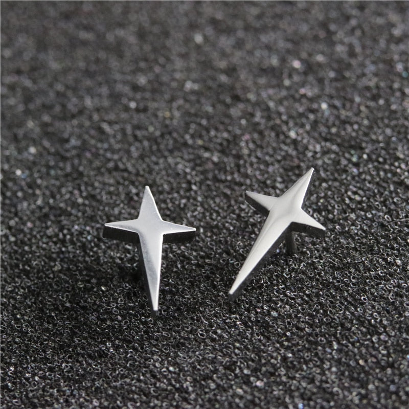 12 Styles Tiny Minimalist Stainless Steel Stud Earrings Women Jewelry Small