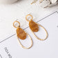 Amber Color Dangle Earrings Women Party Wedding Jewelry Dangle Gifts Earrings