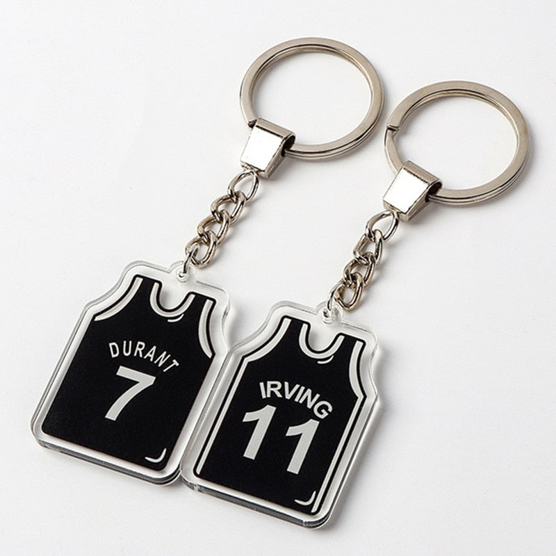 15 Styles Creative Jersey Keychain Pendant Key Chain Gift Basketball Fan Jewelry