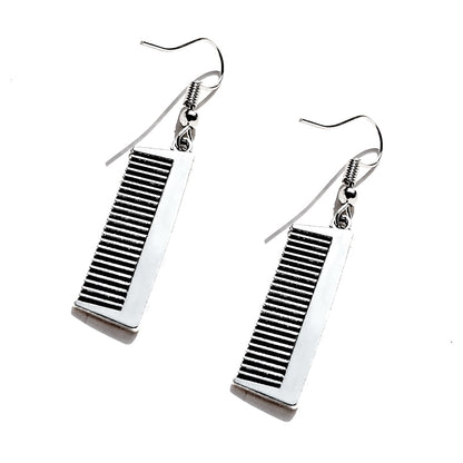 Creative Design Metal Hair Comb Drop Earrings Women Creativity Jewelry Cute