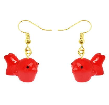 Red Bird Drop Earrings Cartoon Art Women Party Jewelry Ear Fashion Pendant