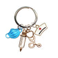 4 Styles Injection Syringe Stethoscope Nurse Cap Cartoon Keyring Cute Creative