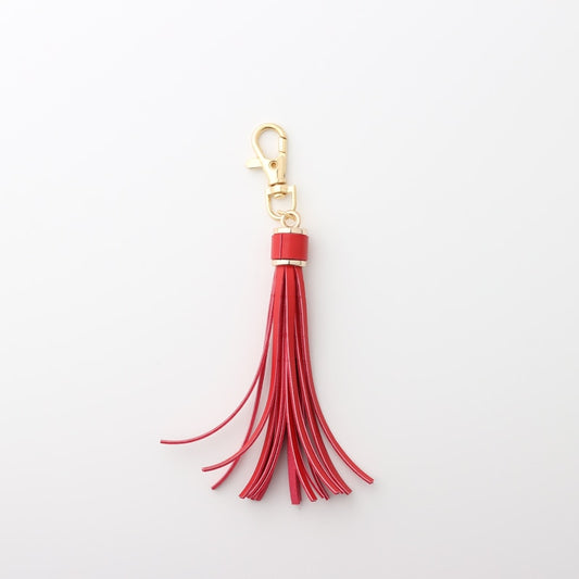 Red Tassel PU Leather Keychain Cartoon Key Holder Car handbag Keyring Gift