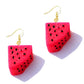 Dragonfruit Slice Resin Handmade Drop Earrings Cartoon Art Women Party Jewelry
