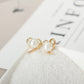 Classic Exquisite Cute Love Heart Simulated Pearl Stud Earrings For Women