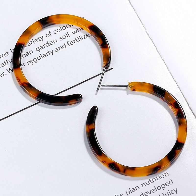 19 Styles Geometric Acrylic Irregular Hollow Circle Square Drop Earrings Modern