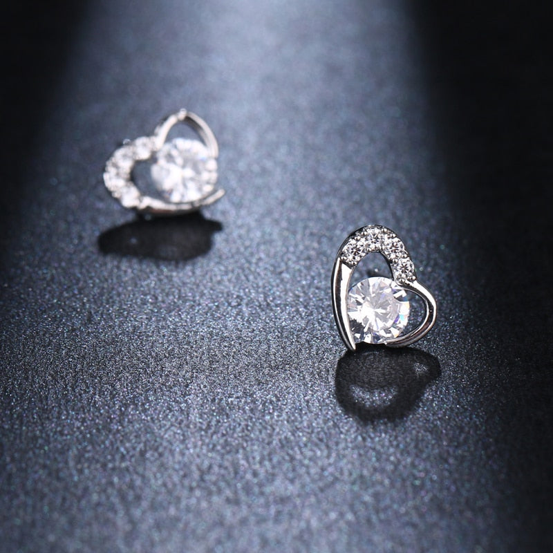 Heart Stone Stud Earrings Women Girls Summer Party Studs Ear Women Jewelry