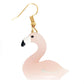 Light Pink Flamingo Drop Earrings Cartoon Art Women Party Jewelry Ear Fashion