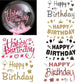 40 Styles Happy Birthday Party Stickers for Big Clear Transparent Balloon Bobo