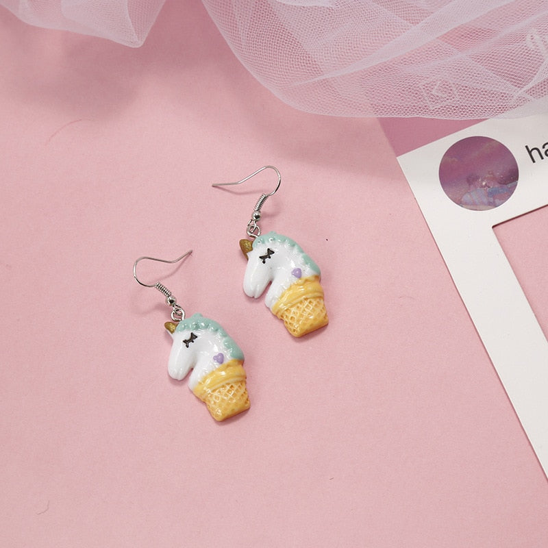 20 Styles Funny Design Fruits Animals Dangle Earrings Fashion Party Girls