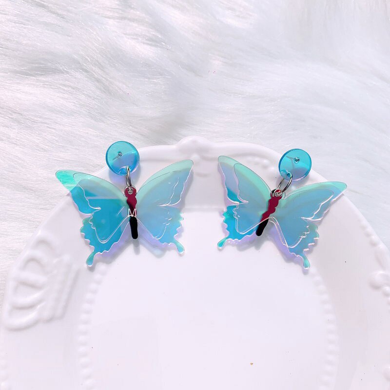 37 Styles Smile Knife Holographic Design Exquisite Drop Earrings Women Travel