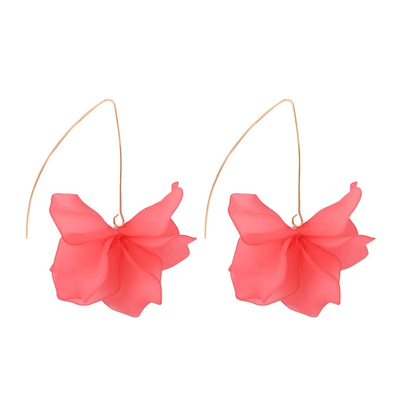 34 Styles Resin Flower Petal Dangle Earrings Fashion Party Girls Pendant