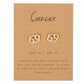 1Pair 12 Constellation Zodiac Sign Cartilage Stainless Steel Stud Earrings Women