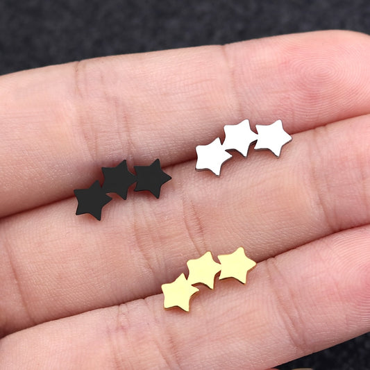 Long Star Earrings Stainless Steel Stud Earrings Starfish Gold earrings Big Star