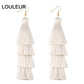 39 Styles  4 Layer Bohemian Multicolor Statement Tassel Dangle Earrings Women