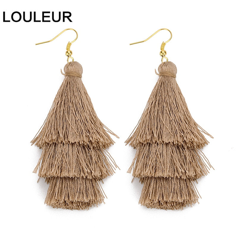 22 Styles Layered Bohemian Tassel Dangle Earrings Women Fashion Modern