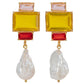 Yellow Caramel Rhinestone Drop Earrings Jewelry For Women Fashion Accessories