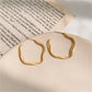 Matte Twisted Hoop Earrings For Women Girl Fashion Modern Jewelry Gift