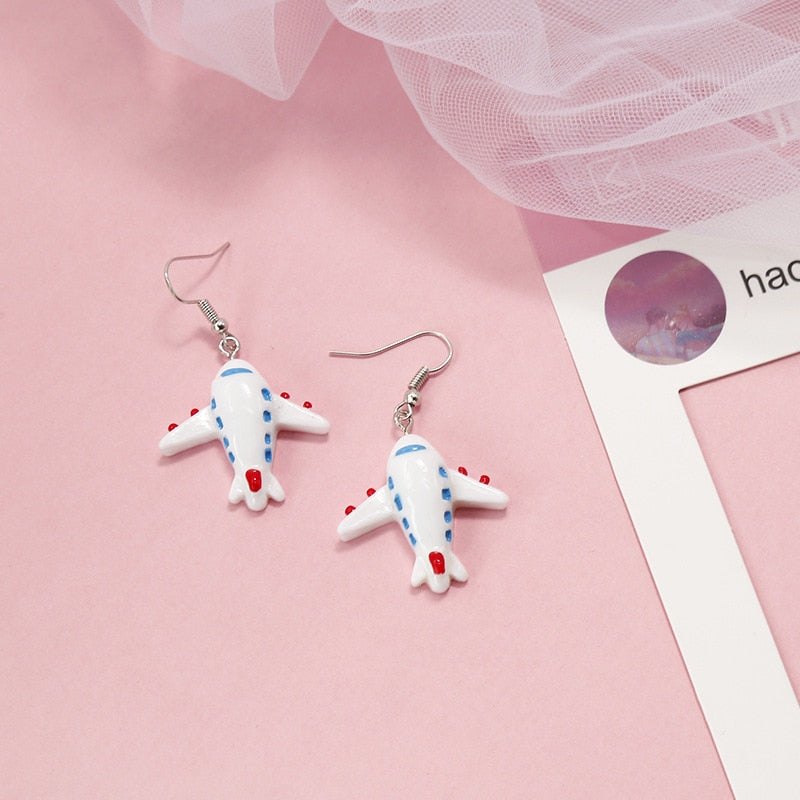 Aircraft Dangle Earrings Fashion Party Girls Pendant Earrings Women Jewelry