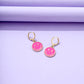 Pink Smile Pendant Drop Dangle Earrings Women Girl Fashion Trendy Jewelry