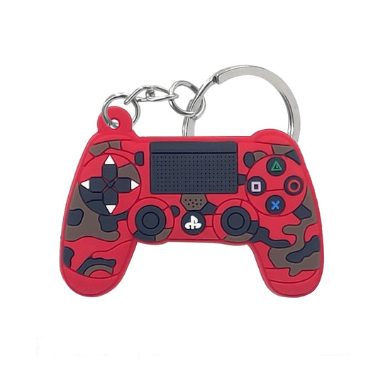 Spots Pattern Red Gamepad PVC Keyring Cute Cartoon Style Keychains Bag Car