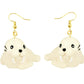 White Seal Drop Earrings Cartoon Art Women Party Jewelry Ear Fashion Pendant