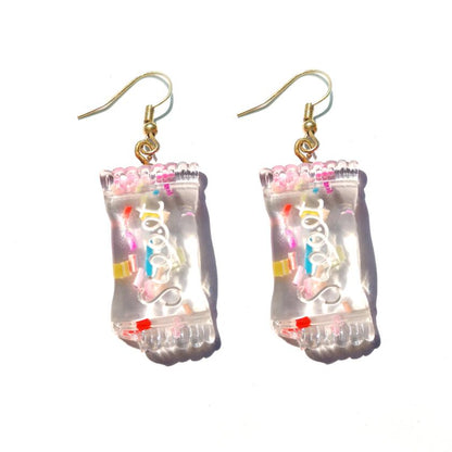 Resin Handmade Candy Drop Earrings Cartoon Art Women Party Jewelry Ear Fashion