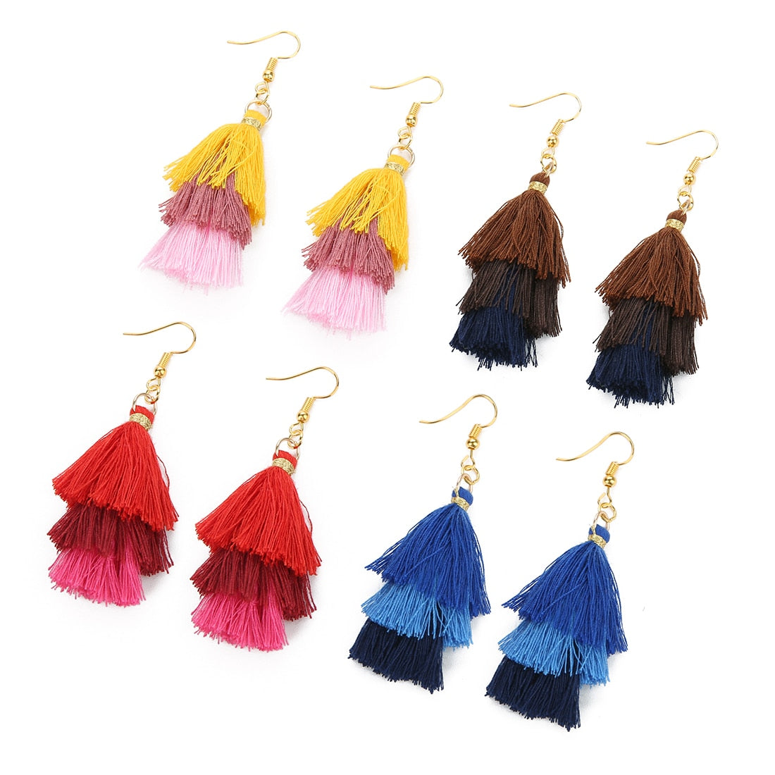 22 Styles Layered Bohemian Tassel Dangle Earrings Women Fashion Modern