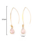 Moonstone Drop Shaped Charm Lady Cute Dangle Earrings for Women Jewelry Girls