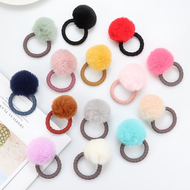 14 Styles ball hair ring female rubber band elastic hair bands headwear children