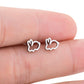 Rabbit Stainless Steel Stud Earrings for Women Animal Jewelry Earrings Female