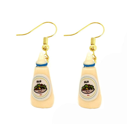 Resin Mayo Bottle Drop Earrings Women Creativity Jewelry Cute Earring Girls Gift