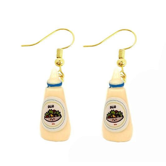 Resin Mayo Bottle Drop Earrings Women Creativity Jewelry Cute Earring Girls Gift